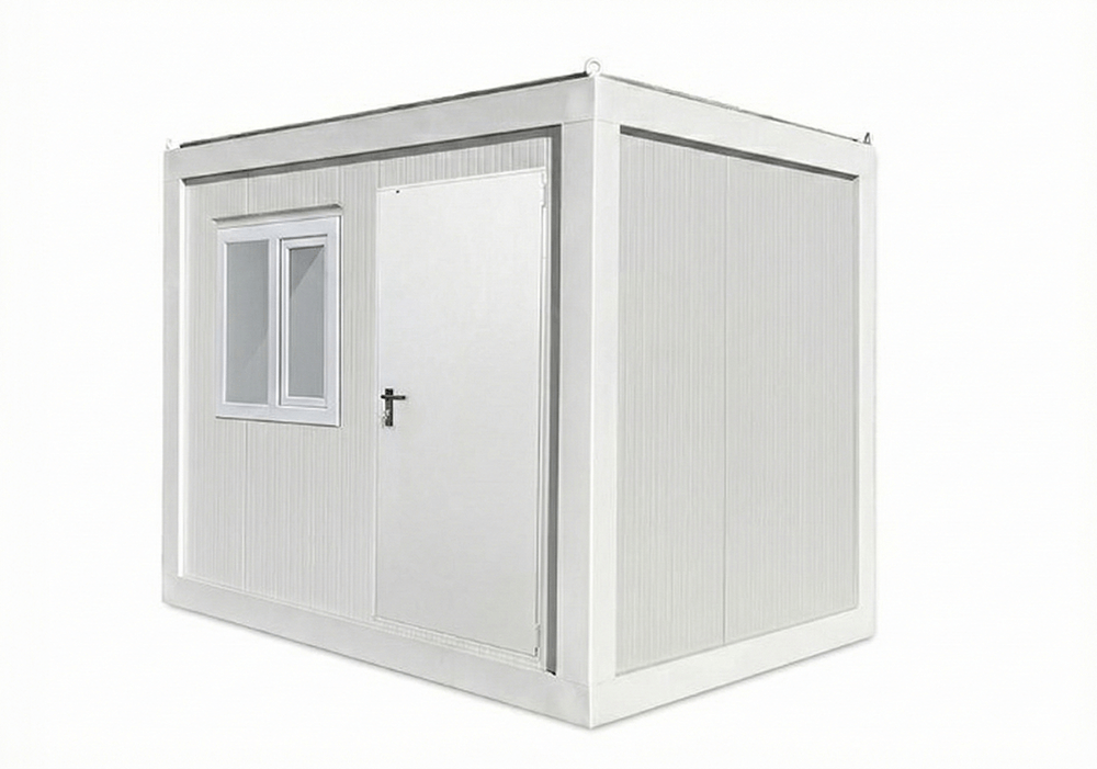 Container tip birou amenajat pentru activități administrative, potrivit pentru șantiere, depozite și puncte de lucru temporare.